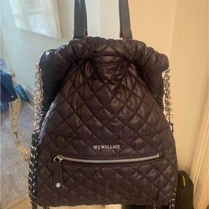MZ Wallace Quilted Black Backpack